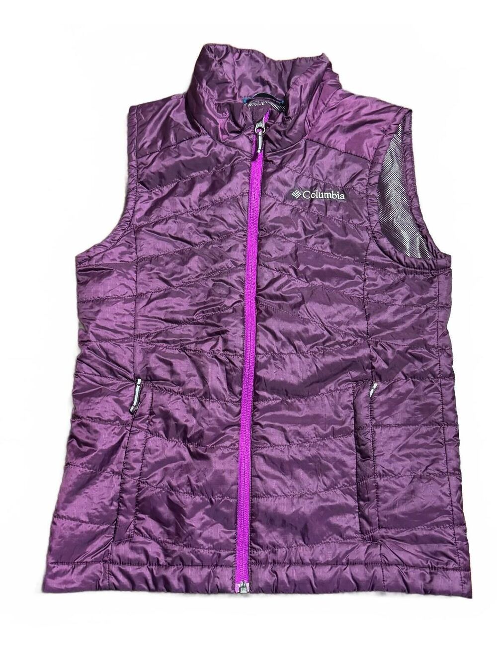 Columbia Girls Puffer Omni-Heat Vest M Purple Morning Light XG1849